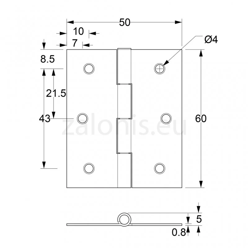 ΜΕΝΤΕΣΕΣ ΠΛΑΚΑ ΣΙΔΕΡΕΝΙΟΣ 60x50 ΓΑΛΒΑΝΙΖΕ ITALY